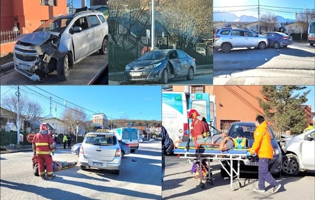 Choque en 9 de Julio y Magallanes, dos lesionados