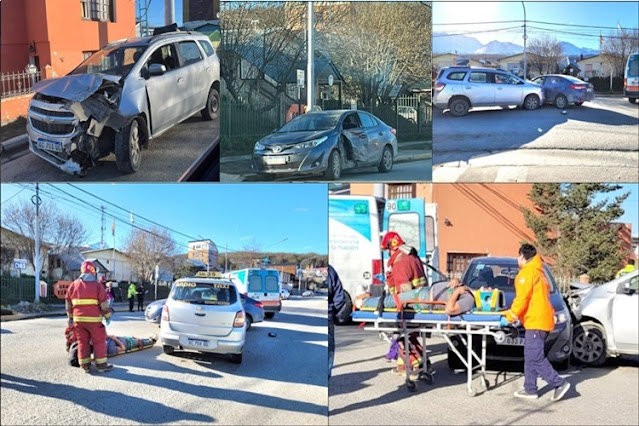 Choque en 9 de Julio y Magallanes, dos lesionados