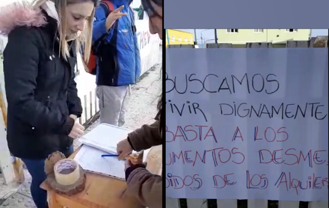 Juntan firmas en Ushuaia para proyecto de ley que regule los alquileres