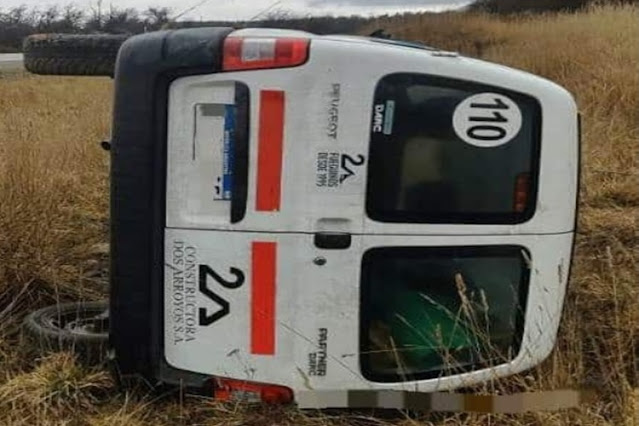 Vuelco en la Ruta 3, conductora con lesiones leves