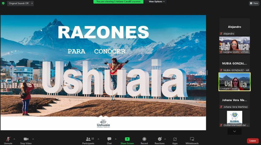 LA MUNICIPALIDAD DE USHUAIA REALIZÓ UNA CAPACITACIÓN VIRTUAL SOBRE EL DESTINO, PARA “GLOBAL MERCADO DEL TURISMO” DE COLOMBIA