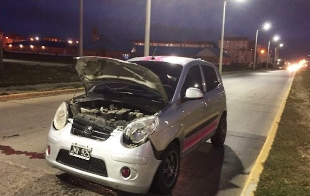 Choque conductora trasladada al Hospital