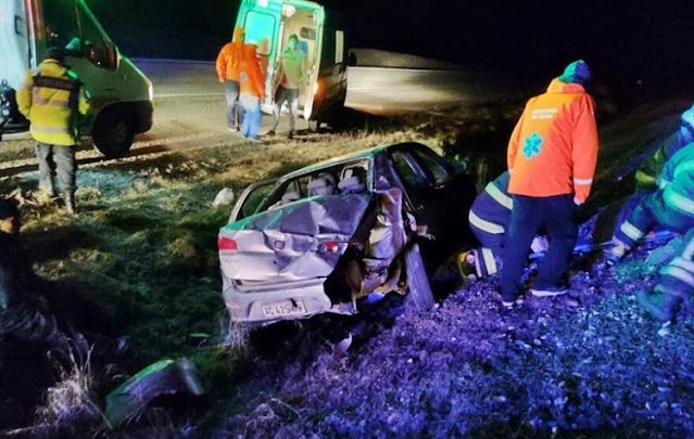 Tres lesionados en despiste y vuelco en la Ruta 3