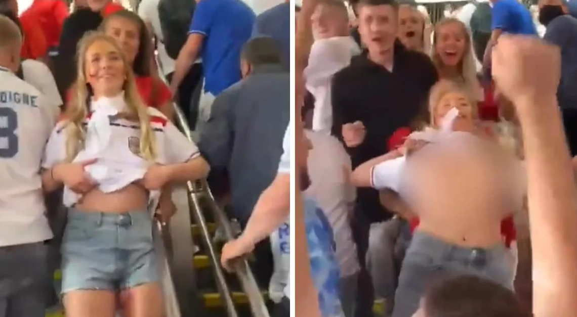 Sin miedo a nada: ella es la sexy hincha inglesa que mostró sus senos en el mundial de Qatar