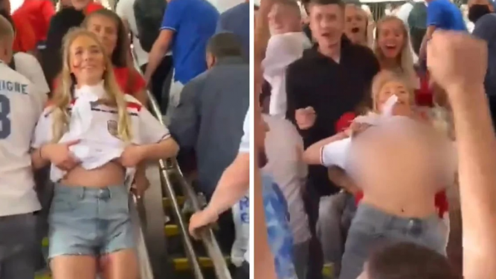 Sin miedo a nada: ella es la sexy hincha inglesa que mostró sus senos en el mundial de Qatar