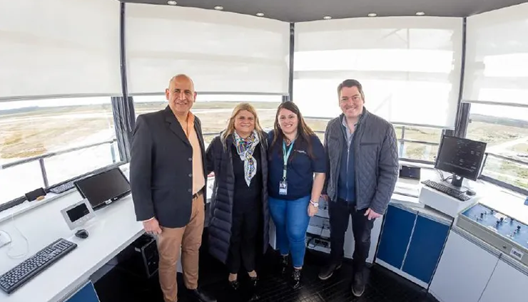 Martín Perez acompañó la inauguración de la torre de control del Aeropuerto