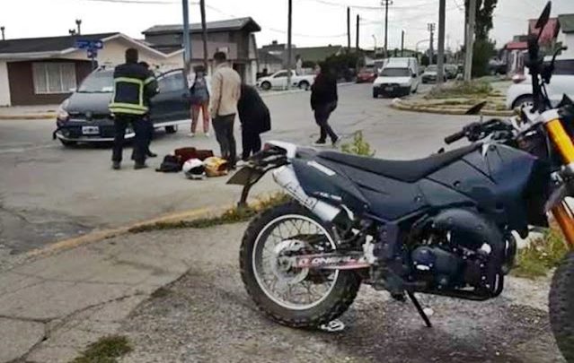 Choque con motociclista lesionada