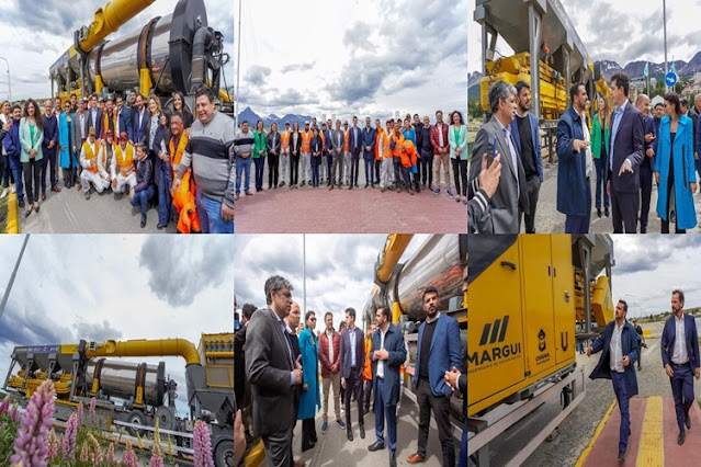Nueva fabrica de asfalto para Ushuaia, la idea es ir llegando a todos los barrios con asfalto