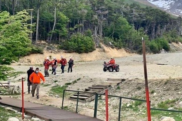 Rescatan a una joven en la senda del Glaciar Martial
