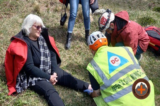 Rescate de una turista en el Glaciar Martial