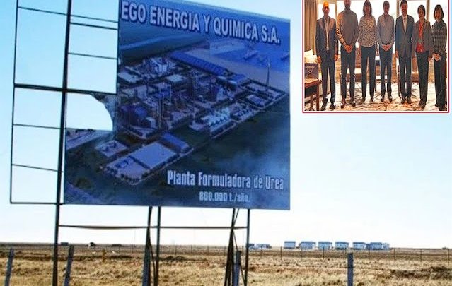 Melella recargado vuelve el convenio chino, ahora para fabricar glifosatos y entregarles el gas