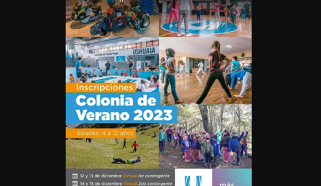 DE MANERA VIRTUAL Y PRESENCIAL: DEL 12 AL 16 DE DICIEMBRE SE REALIZARÁN LAS INSCRIPCIONES PARA LAS COLONIAS MUNICIPALES DE VERANO
