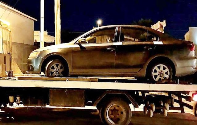 Circulaba con un vehiculo con la patente adulterado y habia participado en varios hechos delictivos