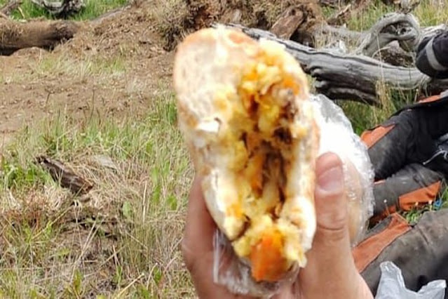 Criticas al Gobierno por vianda a brigadistas sandwich de papa y zapallo Criticas al Gobierno por vianda a brigadistas sandwich de papa y zapallo