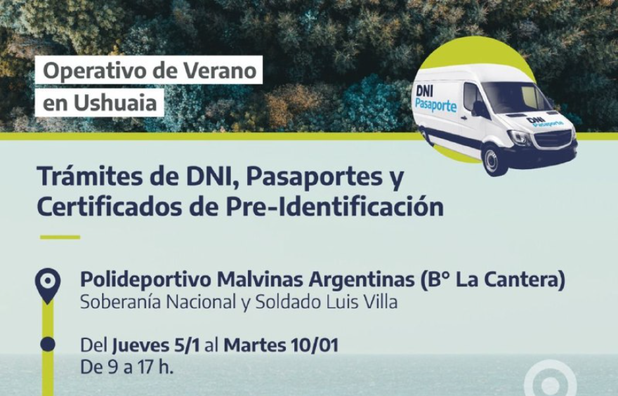 LA OFICINA MÓVIL DEL RENAPER ATENDERÁ EN EL BARRIO LA CANTERA DEL 5 AL 10 DE ENERO DE 9 A 17