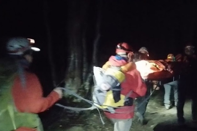 Rescate nocturno de un turista en la Laguna Esmeralda