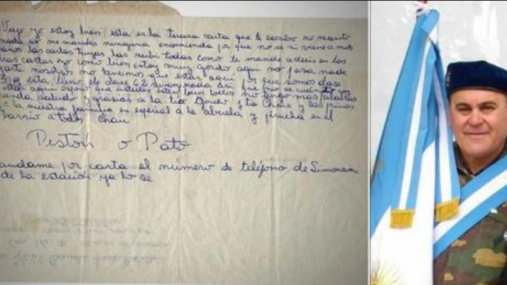 Halló una carta que envió desde Malvinas en un sitio de subastas inglés: “Quiero recuperarla y dársela a mis padres”