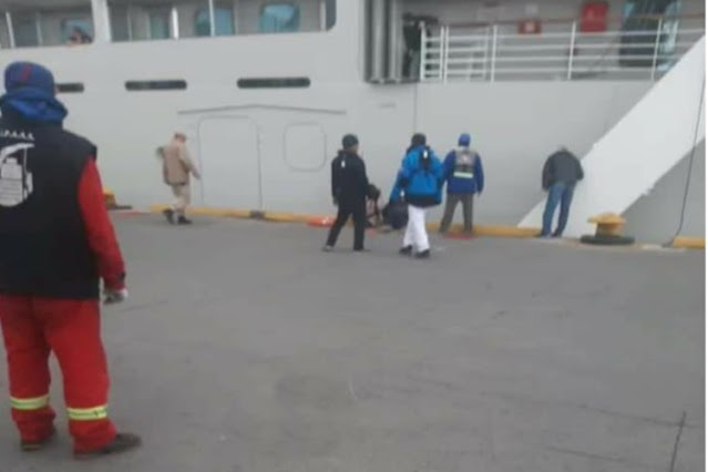 Tripulante del Crucero Le Lyrial accidentado en Ushuaia Tripulante del Crucero Le Lyrial accidentado en Ushuaia