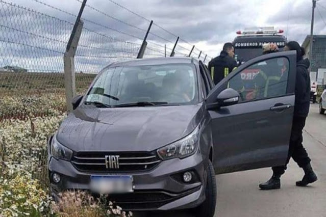 Conductora borracha choco contra el alambrado del aeropuerto