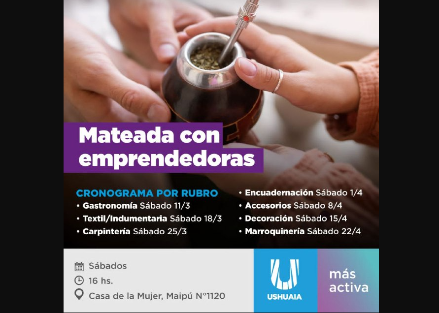 ESTE SÁBADO DARÁ INICIO EL CICLO “MATEADA CON EMPRENDEDORAS”