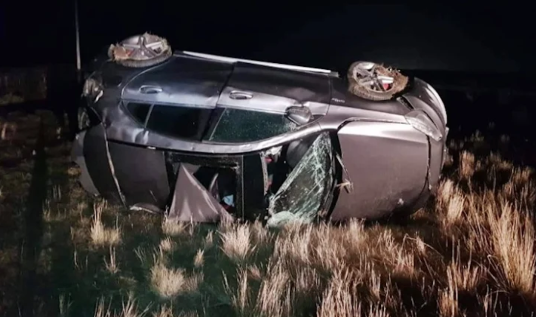 Vuelco en la Ruta 3 en la madrugada, sin lesionados