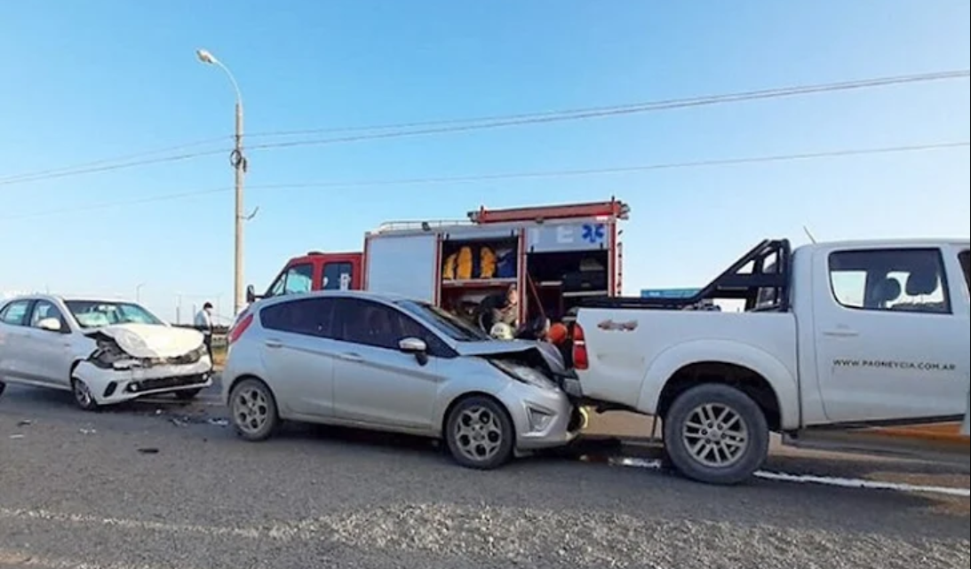 Triple choque sin lesionados