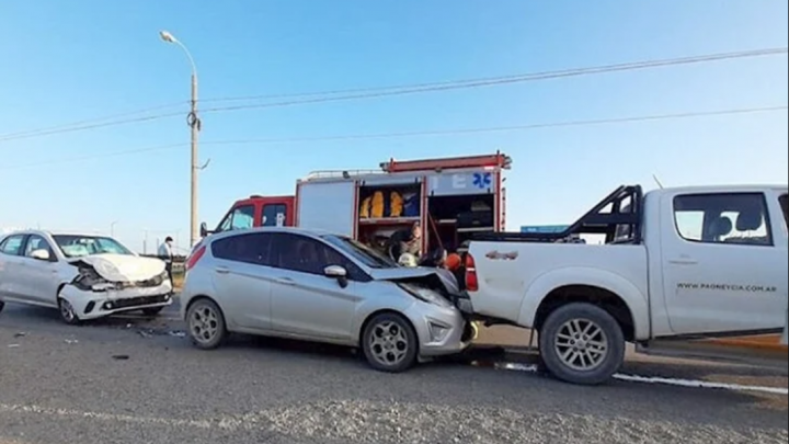 Triple choque sin lesionados