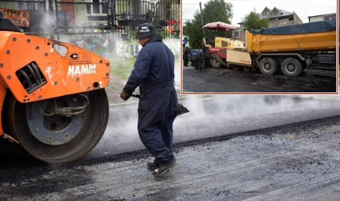 Pavimentan distintas calles de Ushuaia