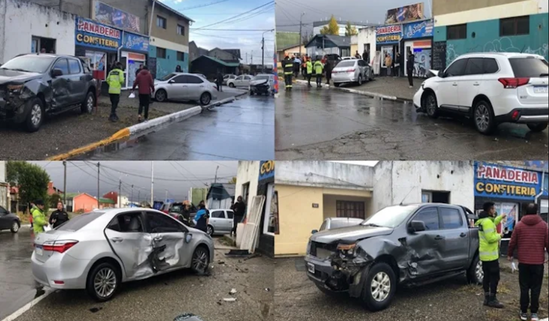 Triple choque sin lesionados Triple choque sin lesionados