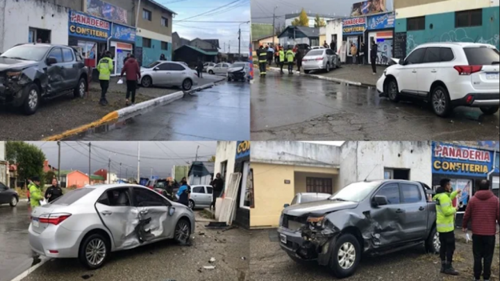 Triple choque sin lesionados