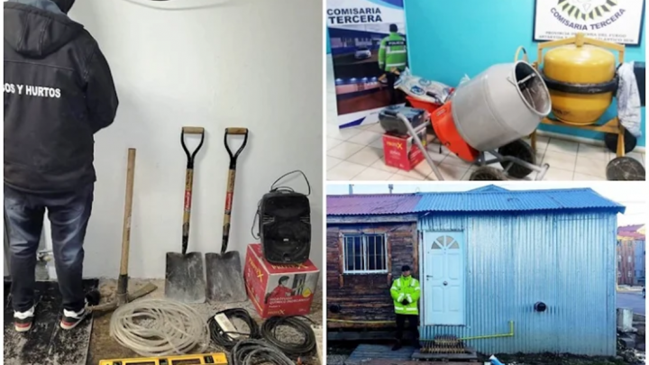Allanamiento y un detenido por robo de materiales de construccion