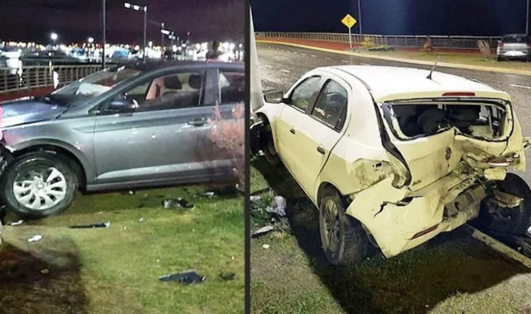 Choque a un vehículo estacionado en Ushuaia, un lesionado Choque a un vehículo estacionado en Ushuaia, un lesionado