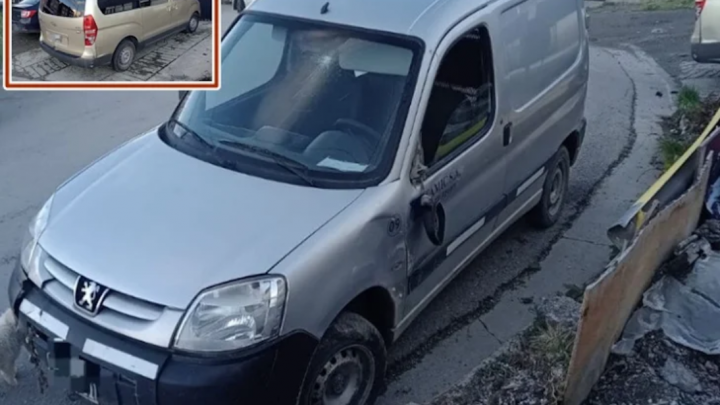 Borracho choco contra un vehiculo estacionado