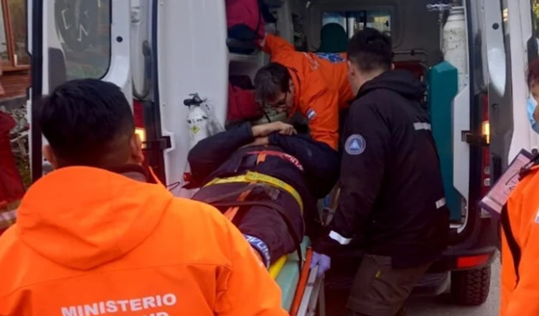 Operario cayo al vacio y debio ser hospitalizado en Ushuaia