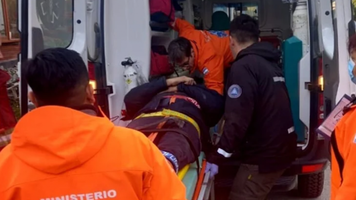 Operario cayo al vacio y debio ser hospitalizado en Ushuaia