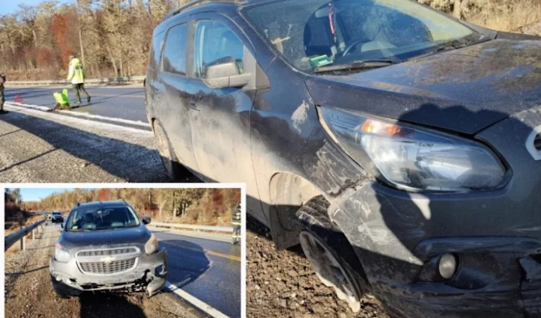 Despiste y choque en la Ruta 3, una mujer lesionada