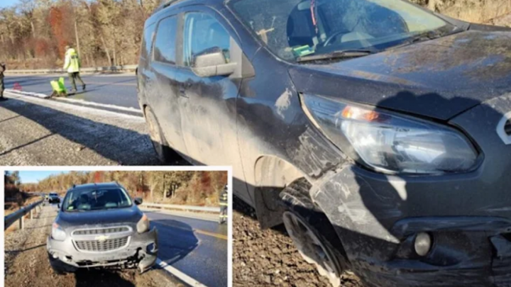 Despiste y choque en la Ruta 3, una mujer lesionada