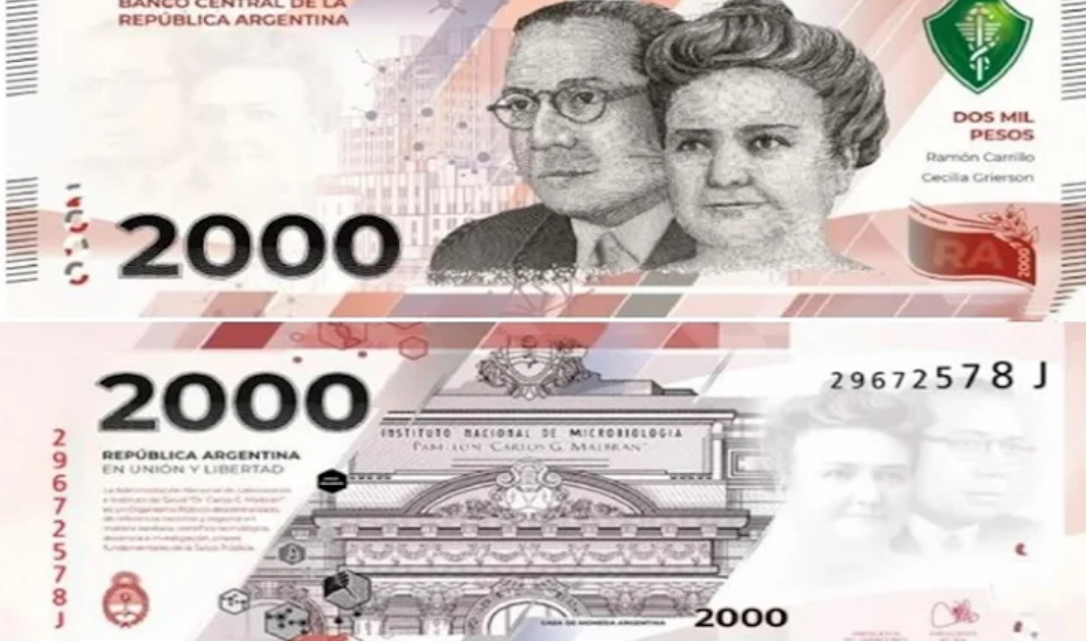 Entra en circulación el nuevo billete de $2000 pesos