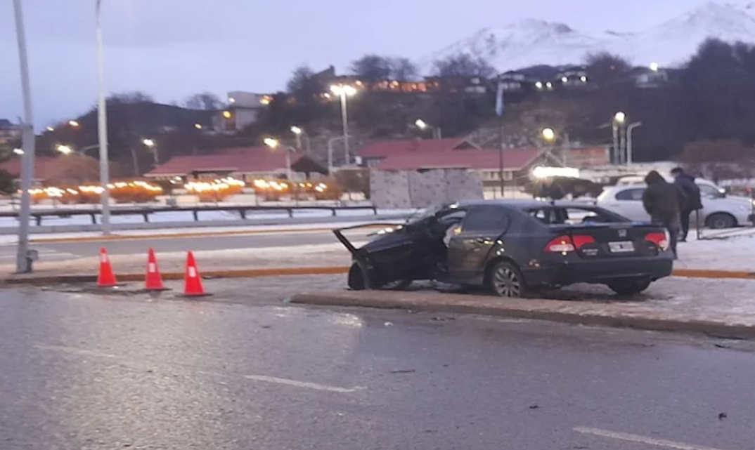 Choque con lesionados en Ushuaia