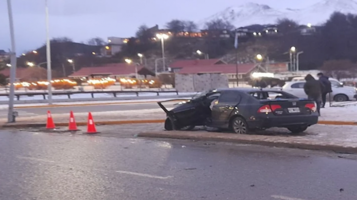 Choque con lesionados en Ushuaia