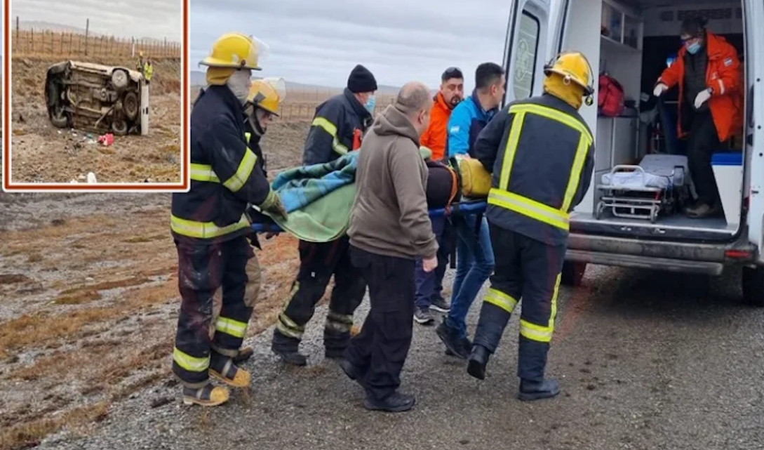 Vuelco en la Ruta 3 de una camioneta con un lesionado Vuelco en la Ruta 3 de una camioneta con un lesionado