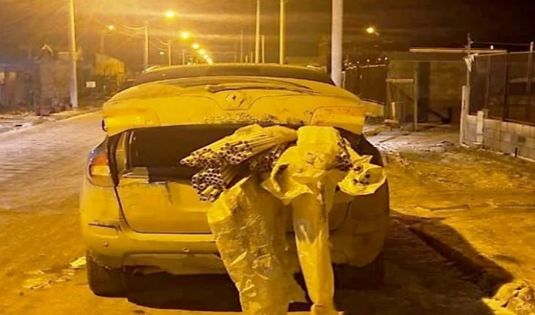 Detenido trasladando 412 tubos de PVC en la madrugada