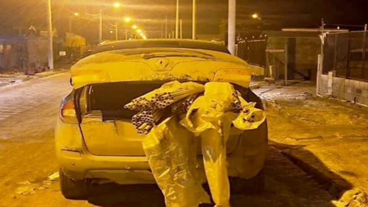 Detenido trasladando 412 tubos de PVC en la madrugada