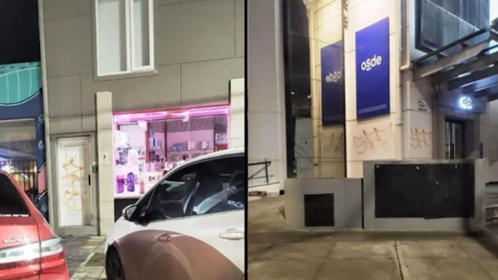 Tres detenidos por pintadas con aerosol a locales comerciales