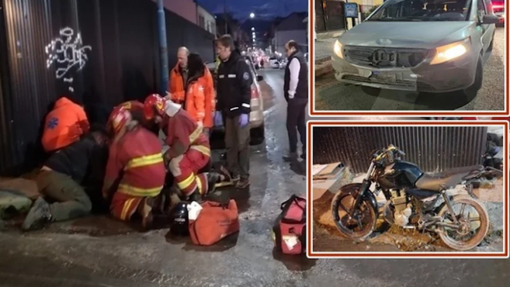Choque dos motociclistas trasladados al Hospital