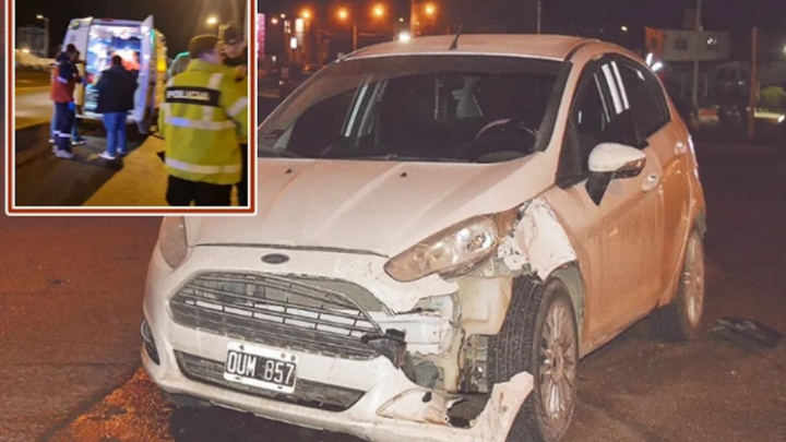 Choque con una mujer lesionada