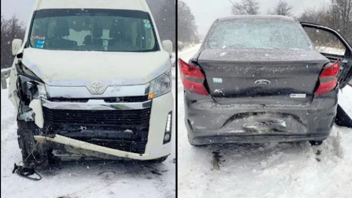 Choque en la Ruta 3, dos personas trasladadas al Hospital