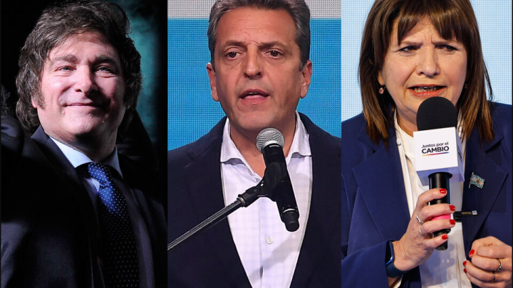 ¿Cuál es la diferencia de votos entre Milei, Bullrich y Massa según el escrutinio definitivo? 