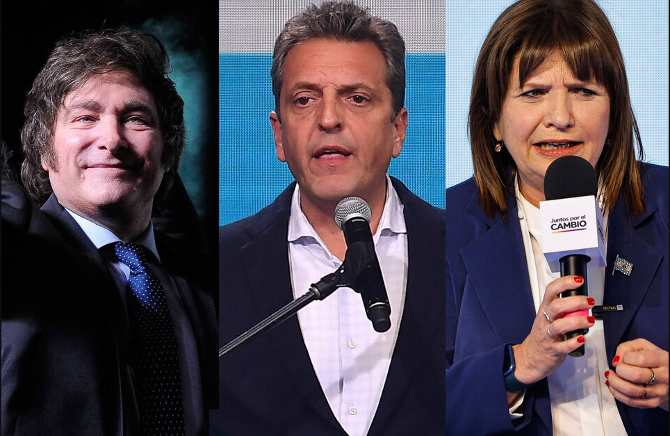 ¿Cuál es la diferencia de votos entre Milei, Bullrich y Massa según el escrutinio definitivo? 
