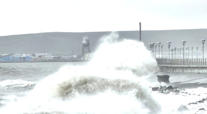 Olas gigantes afectaron las costas de Río Grande Olas gigantes afectaron las costas de Río Grande